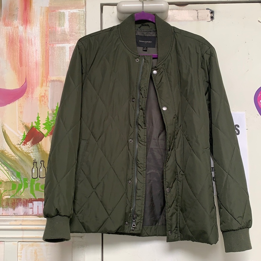 Quilted bomber jacket